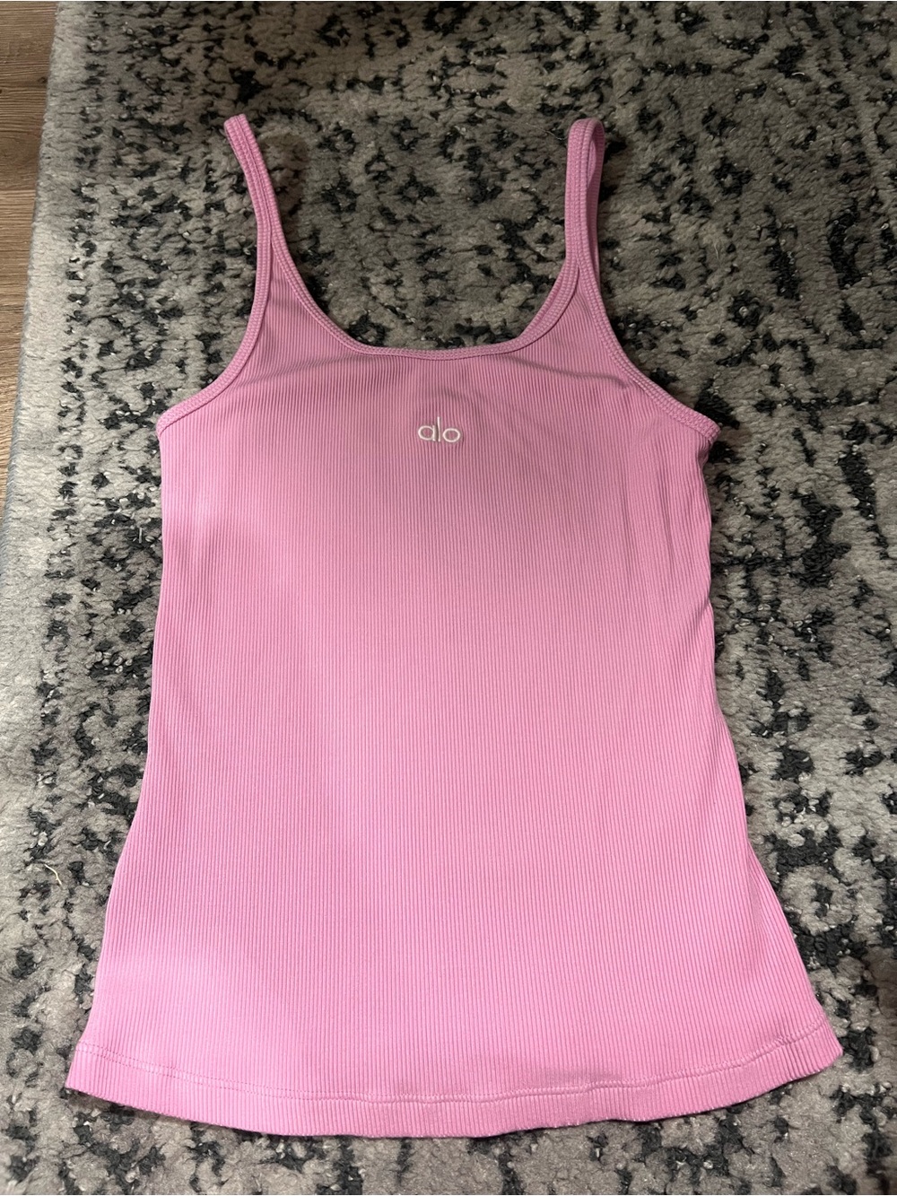 Ribbed Prosper tank- candy heart pink